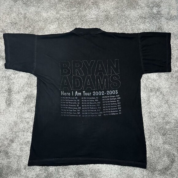 Bryan Adams 2002 Here I Am Tour T-Shirt Size Medium Music Tee Rock Pop Faded Vtg - Picture 4 of 8